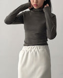 [Brushed Lining] Cron Stripe Polar T-Shirt