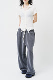 Waist Belted Striped Pants