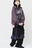 Poen Striped Pigment Zip Hoodie