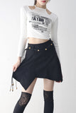 Meaty Lettering Crop T-Shirt