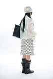 Bubble dot frill skirt