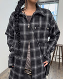 RIVET OVER CHECK SHIRT JACKET