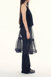 Moniz sheer midi skirt