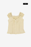 Maria frill puff blouse
