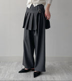 Object wrap skirt slacks