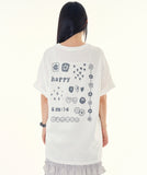 Plum smile printing t-Shirt