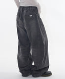 Side custom denim banding pants