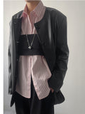 Scarlett No Collar Overfit Leather Jacket