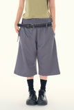 Folding waist bermuda pants
