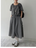 [Setup Available] Denma Cargo Banding Flare Skirt