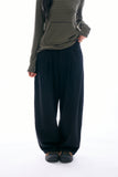 Oberon pintuck balloon denim pants