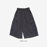 Noir wide cargo pants