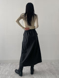 [Setup Available] Suet Stripe Long Skirt