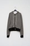 (W) Momo Striped Zip Hoodie