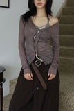 Shiny see-through frill cardigan