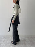 Oboe V-neck See-through Crop Cardigan