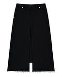 A-LINE COTTON SLIT SKIRT