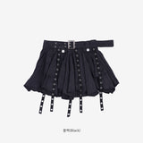 Pia Unbalanced Belt Skirt