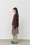 (W) Kite Cutting Checked Skirt