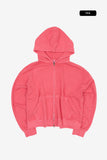 Pigment crop zip-up hoodie