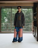Patched Double Knee Denim Pants