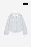 Caelum collar striped shirt