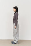 (W) Texture Shirring Top