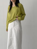 Summer Viscose V-neck Overfit Knit