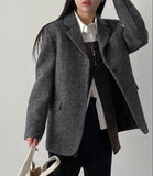 [wool 95%] Booth Hairy 3-button Overfit Jacket