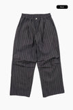 Reto stripe pintuck pants