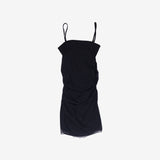 Curling crop cardigan + chiffon one-piece set