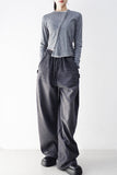 (Unisex) Hessian Brushed Pin Tuck Pants