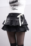 Serena Ribbon Denim Skirt