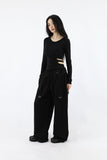 Side belt slim tee