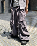 Belted Dyeing Cargo Pocket Pants