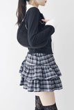 Luna Check Tiered Skirt