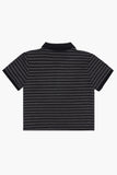 Dover stripe cropped polo tee