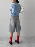 Color Tencel Rib Knee Socks