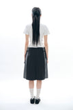 Litton side check pleated skirt