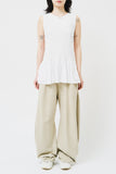 (W) June Shirring Sleeveless