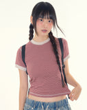 Kiki stitch stripe tee