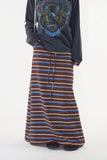 Pretzel stripe long skirt