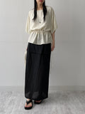 [Short sleeve ver.] Julie Frill Round Neck Blouse