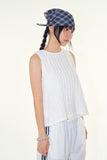Back ribbon see-through sleeveless