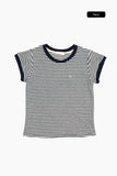 Marine terry stripe tee