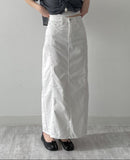 Rivet Cotton Curved H-Line Skirt