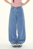 Sage wide denim pants