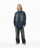 STAR RAW CUT DENIM SHIRT