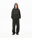 DYED CURVED SEAM CROP HOODIE
