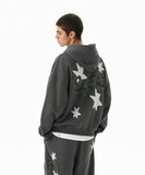 PRAY APPLIQUE ZIP UP HOODIE